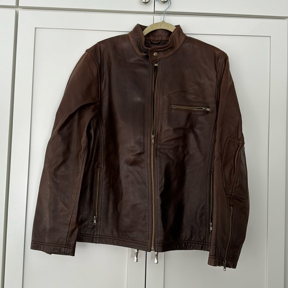 Men’s j.McLaughlin brown leather jacket